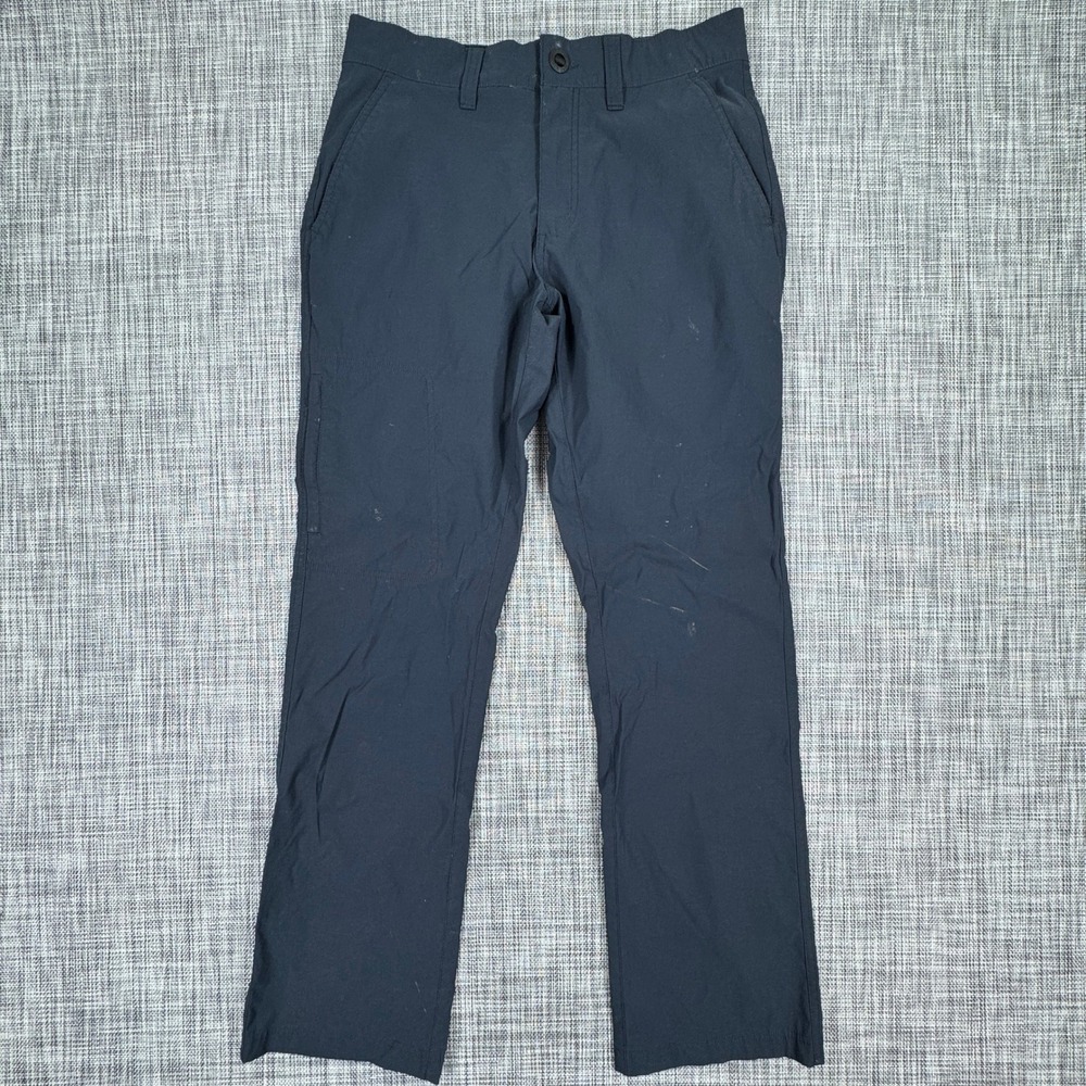 Orvis Men's Tech Pants Water Repellent Stretch Media Pocket Navy Blue 32 Outdoor